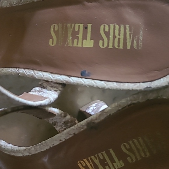 Paris Texas Python-Embossed Leather Mule, Sz US 10/40 - Picture 10 of 10